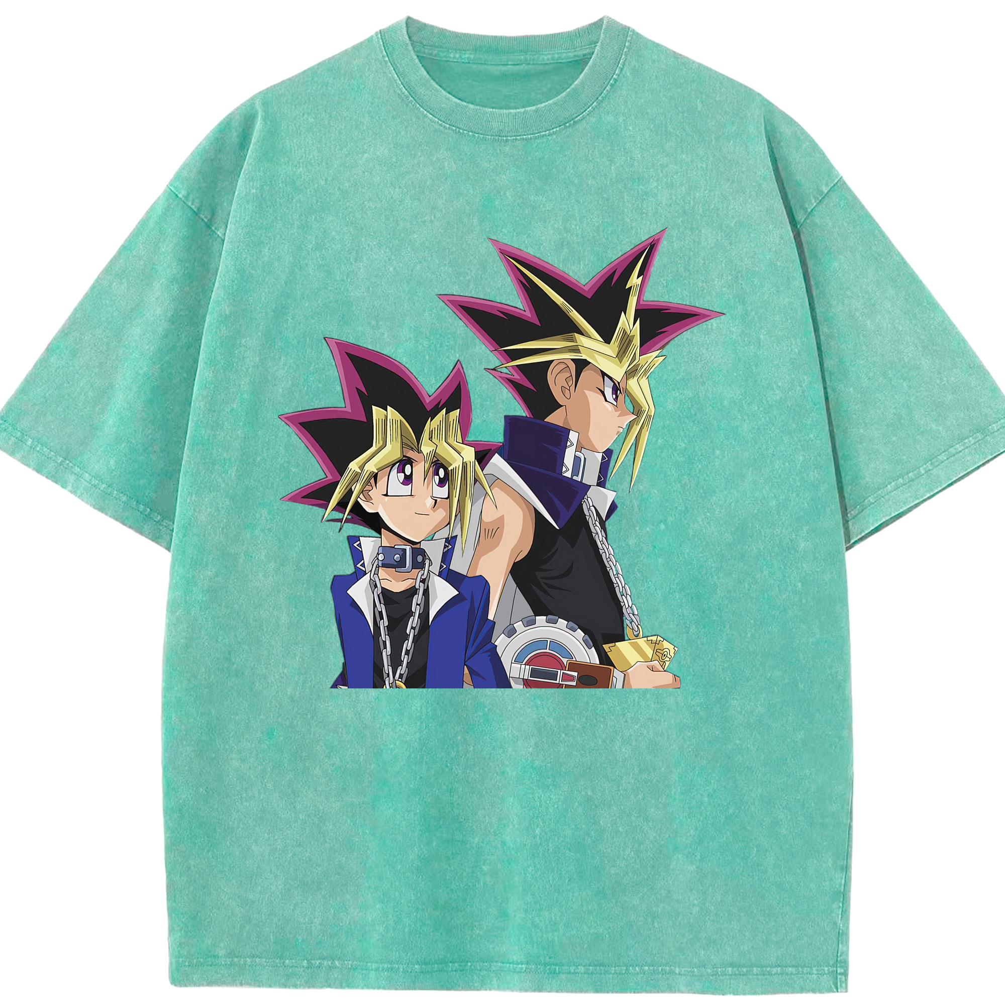 （画像用） 遊☆戯☆王 Yu-Gi-Oh! 綿100% ヴィンテージ風 半袖Tシャツ（フロントプリント）